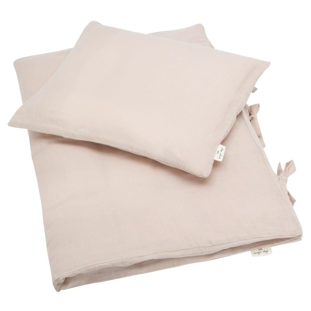 KONGES SLØJD - Muslin Cot Bed Duvet Set - Light Rose