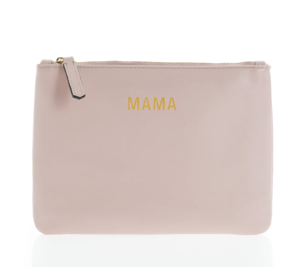 JEM + BEA Mama clutch blush pink leather. Modern stylish changing bags and accessories. UK stockist. Free shipping. Discount when subscribe for newsletter.