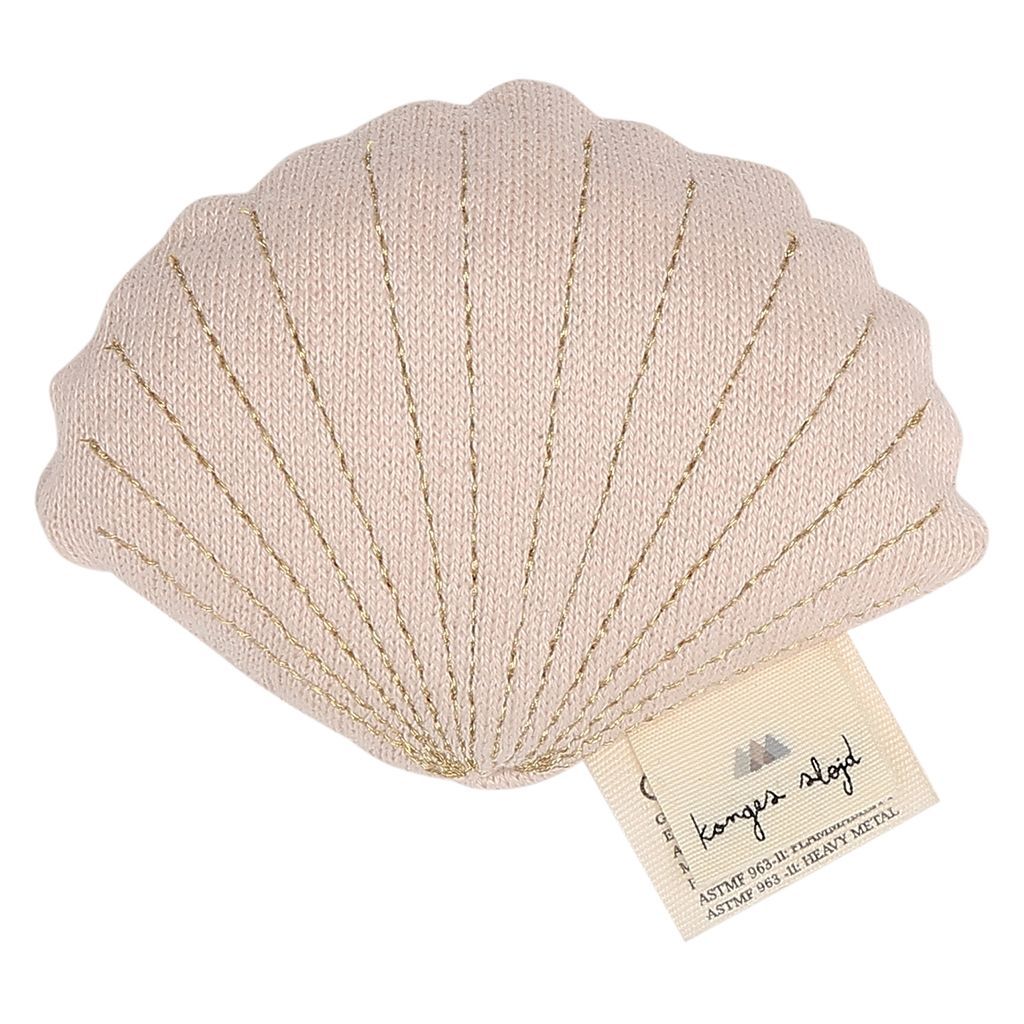 KONGES SLØJD - Soft Toy/Rattle - Clam Shell - Light Rose