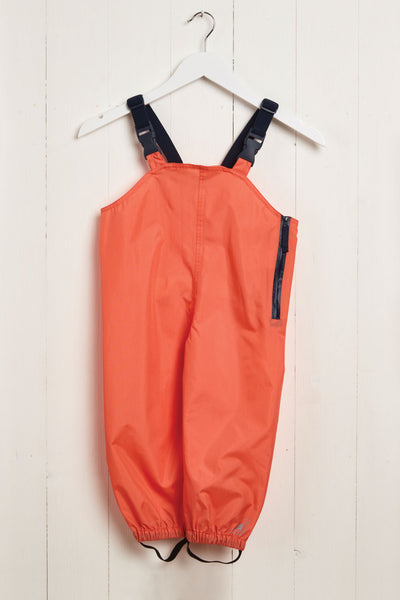 Coral Stomper Slacks waterproof wader trousers by British brand Grass & Air - modern, stylish rainwear for kids