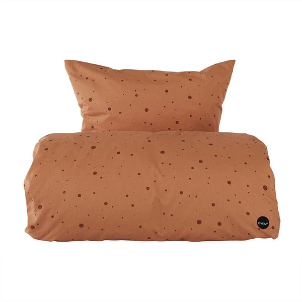 OYOY - Cot Bed - Dot Bedding Caramel