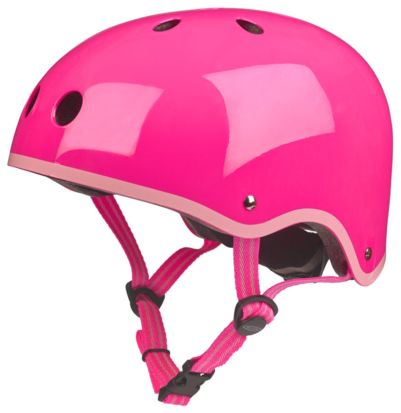 Neon Pink Gloss Micro Helmet by Micro Scooters to protect whilst on scooting adventures. Free shipping. Discount for newsletter subscribers.