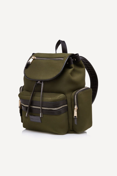 Tiba + Marl - stylish, unisex changing and weekend bags for modern parents - Kaspar Knapsack Khaki Green