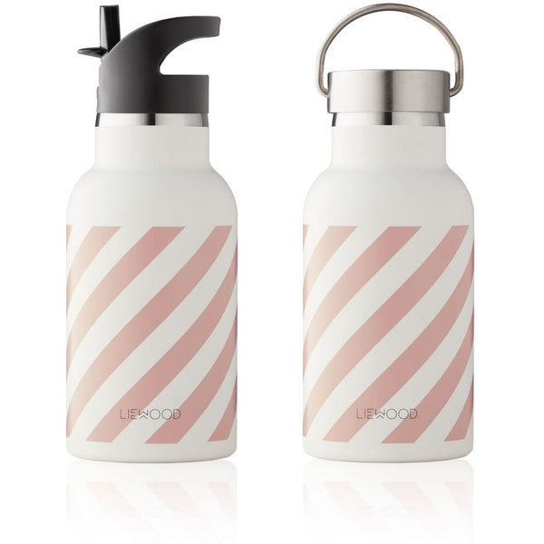 LIEWOOD - Anker Water Bottle - Stripe: Rose/Creme de la Creme