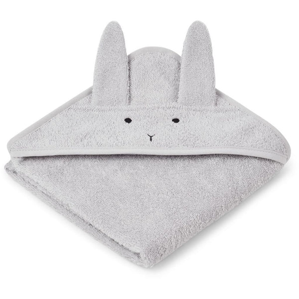 LIEWOOD - Albert Hooded Baby Towel - Rabbit Dumbo Grey