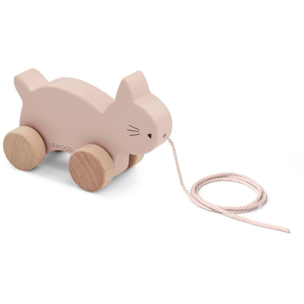 LIEWOOD - Abby Pull Along Wooden Toy - Cat Rose