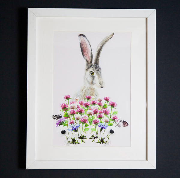 Scandi Bunny art print A4 size by independent British brand Wild Hearts Wonder