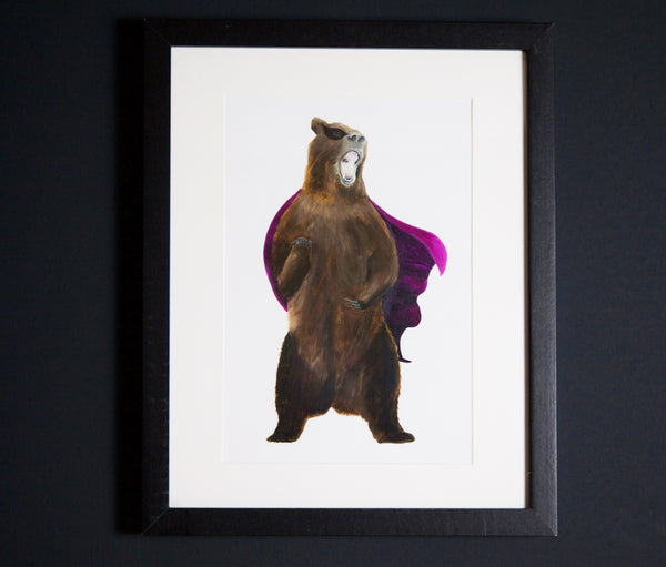 Be the Bear art print A4 size by independent British brand Wild Hearts Wonder